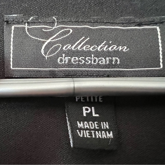 Dressbarn glitter starburst sheer cardigan with attached black solid top PL - Picture 6 of 9